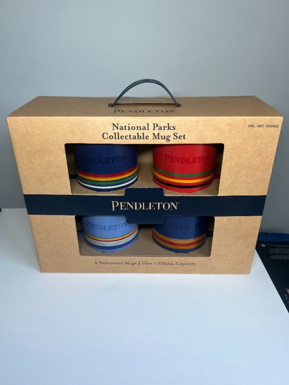 Pendleton National Parks Collectible Stoneware Mug Set of 4